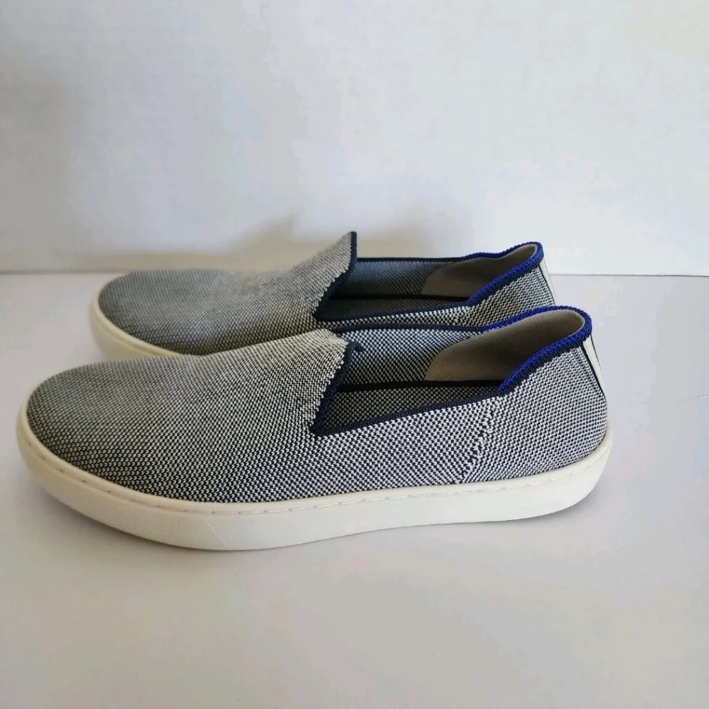 Rothy’s Slip On Sneakers Size 7 Anchor Blue Knit Casual Comfort